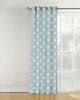 blue geometric pattern polyester readymade curtains for bedrooms windows and doors